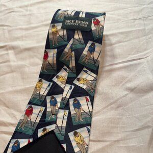 Sky Bend Country Club Neck Tie, 100 Percent Polyester